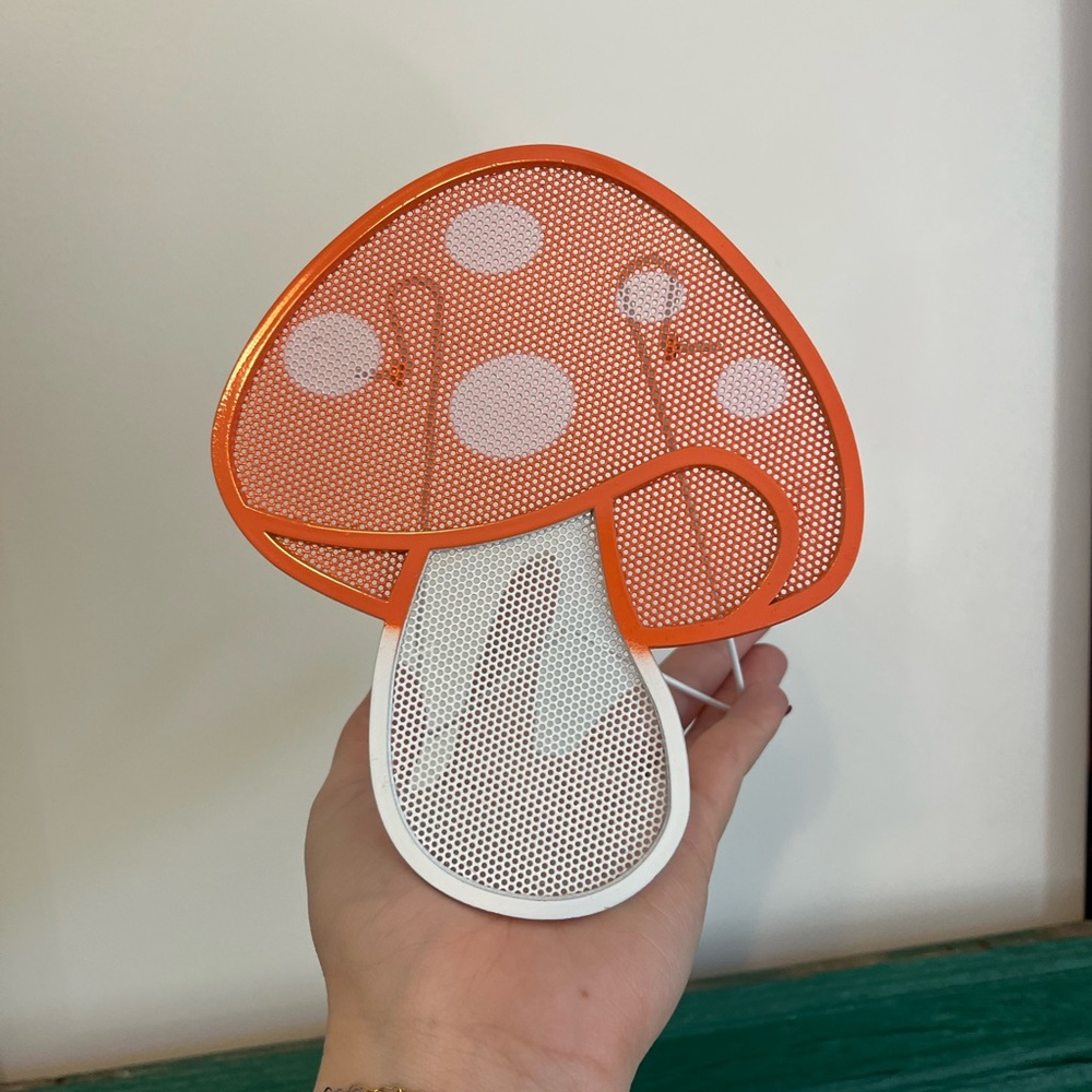 Orange and White Mushroom Earring Tree